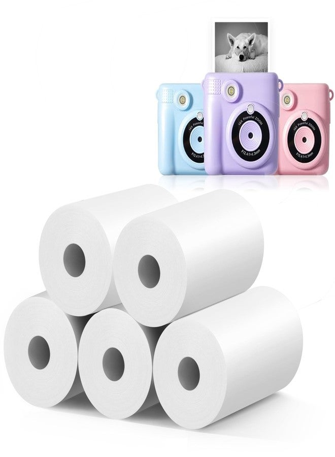 MIARALA 5 Rolls MIARALA Instant Print Kids Camera Paper Roll Refill, HD Print Camera Paper Refill for Most Kids Instant Camera, BPS/BPA-Free - Image 1