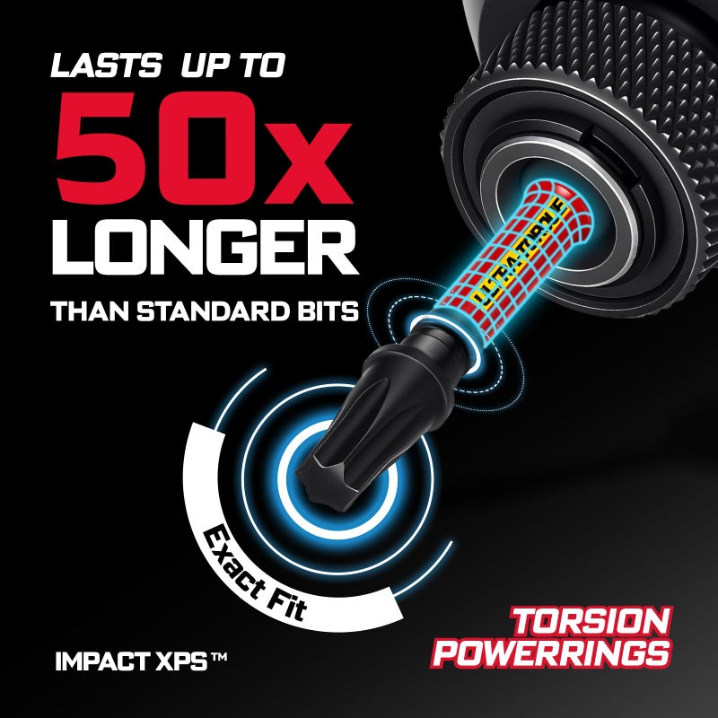 Geinxurn Impact Torx Screwdriver Bits Set, 52Pcs Magnetic(T7-T40) S2 Steel 1â€/2â€/3â€/6â€ Long Extension Multi Star Driver Bits and 1Pc Bit Holder with Color Coded Base - Image 3