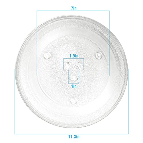 APPLIANCEMATES 11.25" Microwave Glass Turntable Plate Replacement for GE and Samsung- 11 1/4" Microwave Glass Turntable Tray Replaces ME16K3000AS, ME17R7021ES, WB49X10097,WB39X0078,WB49X10034 by APPLIANCEMATES - Image 2