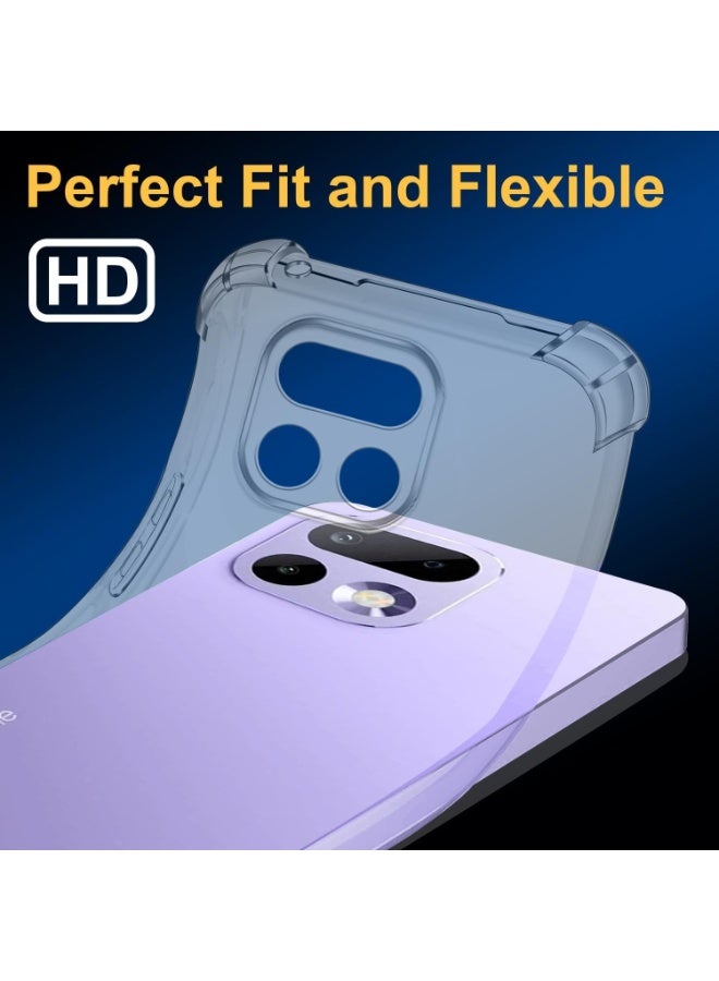 Case Compatible with Realme 16 Pro 5G,Cover Silicone Transparent TPU Gorilla Anti-shock Protector Camera Shockproof Corners - Clear - Image 4