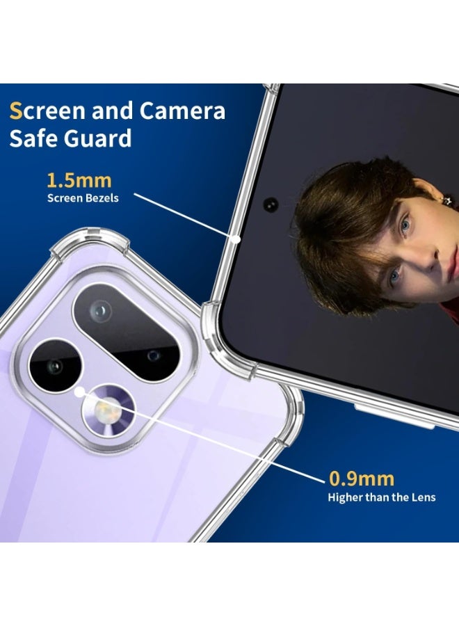 Case Compatible with Realme 16 Pro 5G,Cover Silicone Transparent TPU Gorilla Anti-shock Protector Camera Shockproof Corners - Clear - Image 3
