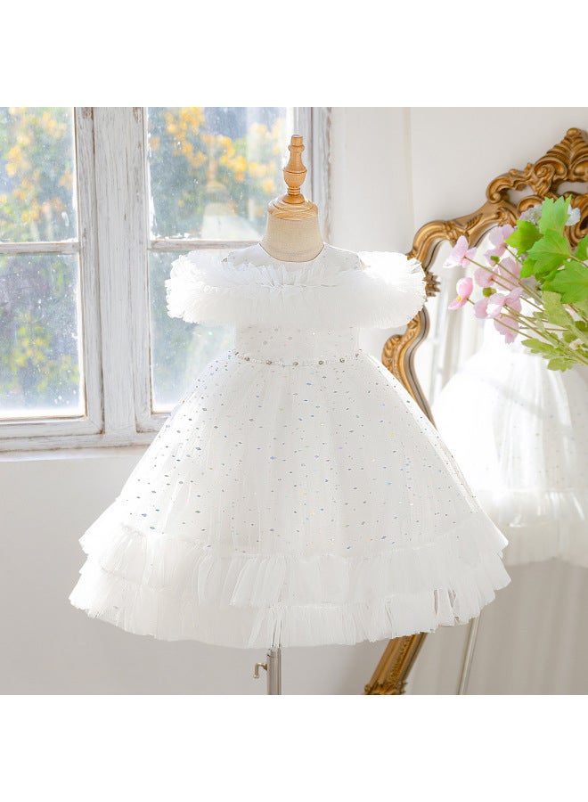 Children's Dress Sequined Princess Dress Girls' Mesh Ball Gown Performance Party Dress Kid Dress