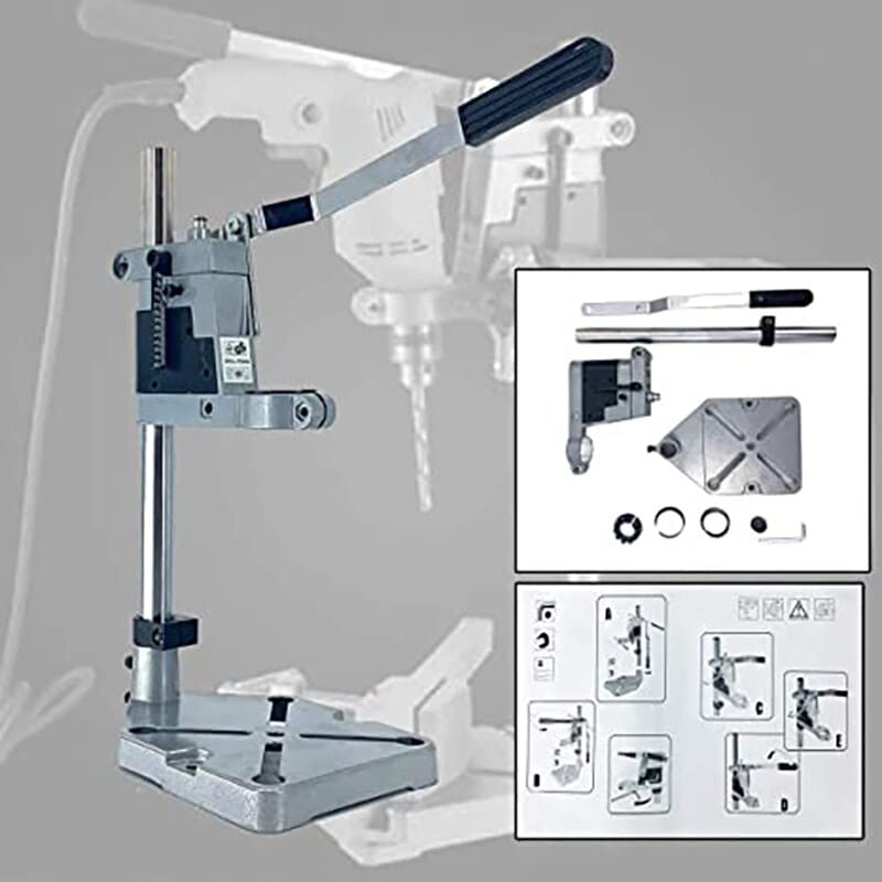 MLD MLD Electric Drill Bracket 400mm Drilling Holder Grinder Rack Stand Clamp Bench Press Stand Clamp Grinder For Woodworking Base Aluminium 400mm Type Drill Stand  - Image 4