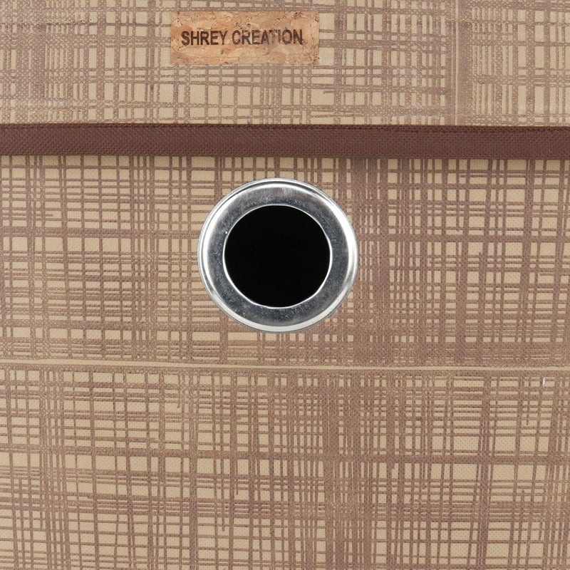 SHREY CREATION Shrey Creation Non Woven Foldable 68 Ltrs Laundry BagStorage BasketBin with Lid and Handle for Washing Clothes for Dirty Dress Pack of 1 Colour Beige Print  - Image 4