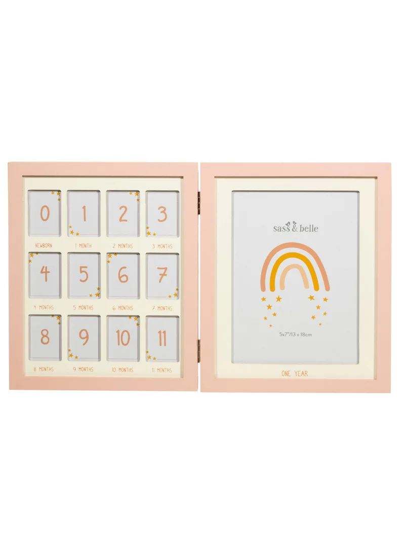 Sass & Belle Sass and Belle Earth Rainbow First Year Multi Photo Frame - Baby Keepsake