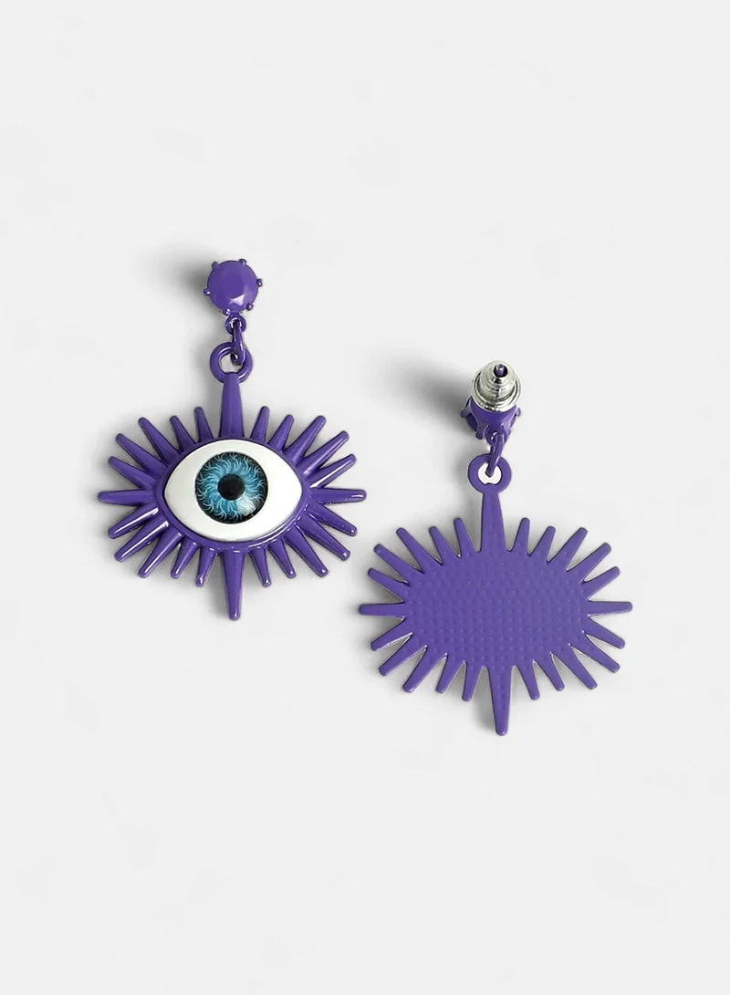 Sohi  Stones Studded Contemporary Evil-Eye Artificial Drop Earring Jewellery for Women | Best Price UAE