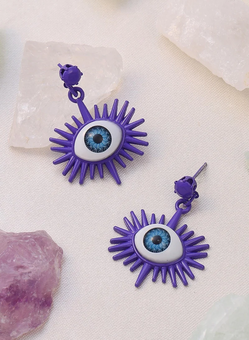 Sohi  Stones Studded Contemporary Evil-Eye Artificial Drop Earring Jewellery for Women | Best Price UAE