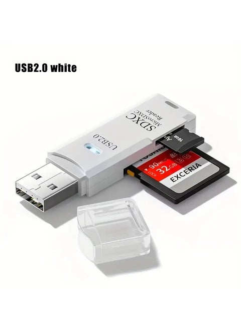 قارئ بطاقة USB 2.0 SD/tf نقل صور البيانات من بطاقة تخزين الكاميرا إلى جهاز الكمبيوتر الخاص بك عالية السرعة 3.0 قارئ بطاقة التوصيل والتشغيل