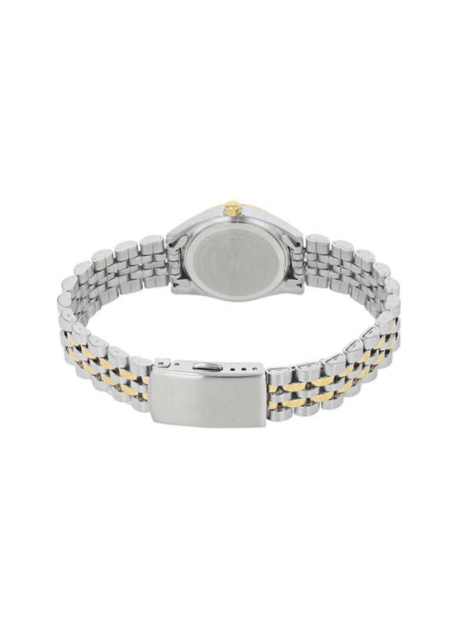 سيتيزن ساعة نسائية كوارتز بحزام ستانلس ستيل بطلاء ذهبي بلونين مقاس  مم - Image 3