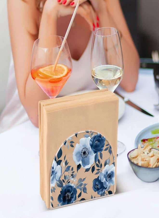 Fustylead Watercolor Gray Blue Floral Peony Flowers Napkin Holder for Table Clear Acrylic Vertical Napkin Holders for Paper Napkins Decor Napkin Dispenser for Home Party Dining Cocktail Kitchen Accessories - Image 4