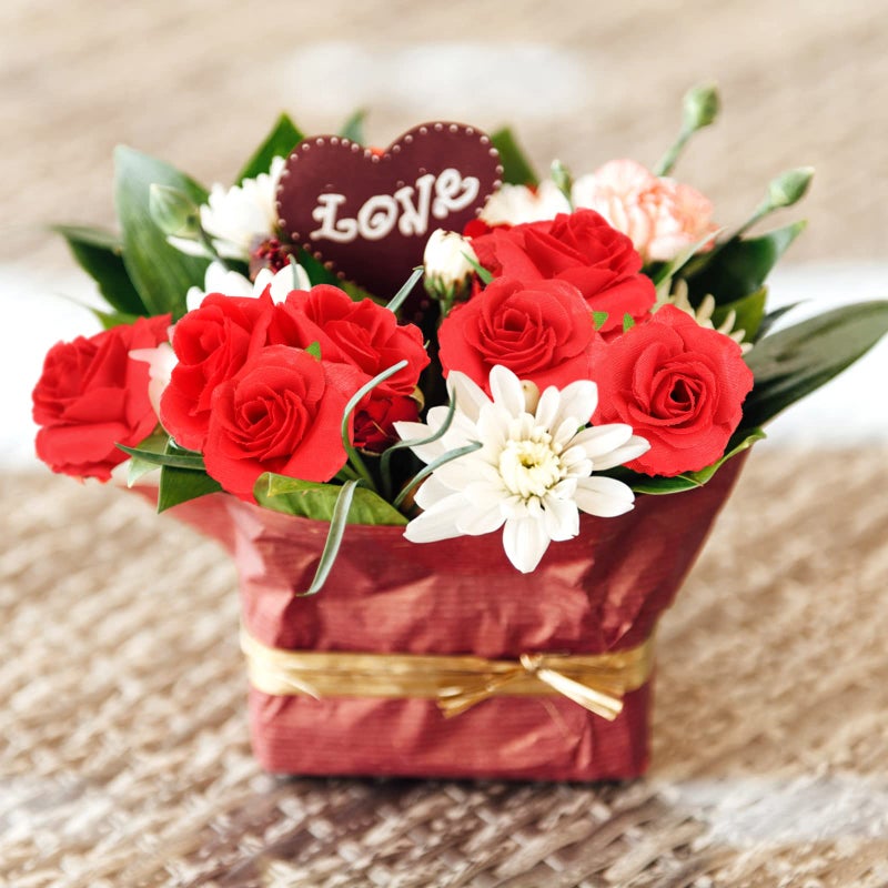 Kesote Kesoto 50pcs Red Roses Buds Artificial Flowers Bulk, 1.6" Small Silk Fake Roses Flower Heads for Decoration, Crafts, Wedding Centerpieces Bridal Shower Party Home Decor - Image 3