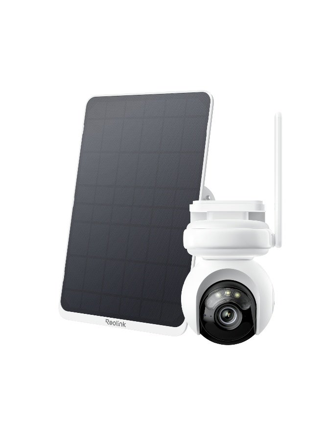 ريولينك Reolink Atlas PT Ultra 4K Outdoor Solar Wireless Camera, 20000mAh Battery, F1.0 Aperture, WiFi 6 2.4/5GHz, 355°Pan 90°Tilt, Smart Detection - Image 1