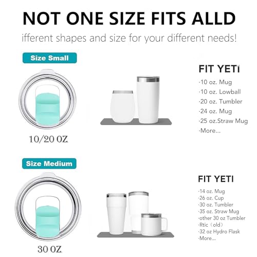 Intatikoo Replacement Magnetic Lid Slider,Compatible with YETI Lid 10oz, 14oz, 16oz, 20oz, 26oz, 30oz,Magnetic Spill Proof Tumbler Cover(4 Packs) - Image 2