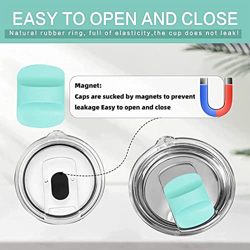 Intatikoo Replacement Magnetic Lid Slider,Compatible with YETI Lid 10oz, 14oz, 16oz, 20oz, 26oz, 30oz,Magnetic Spill Proof Tumbler Cover(4 Packs) - Image 4