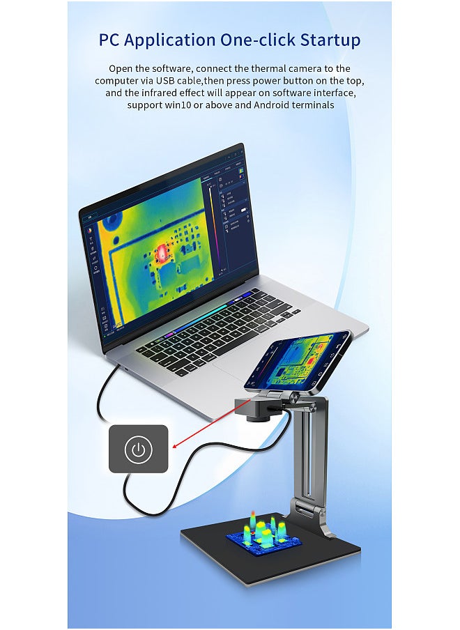 256*192 25Hz 3D Infrared Thermal Imager Analyzer for PCB Leakage Short Circuit Inspection Thermal Imaging Camera