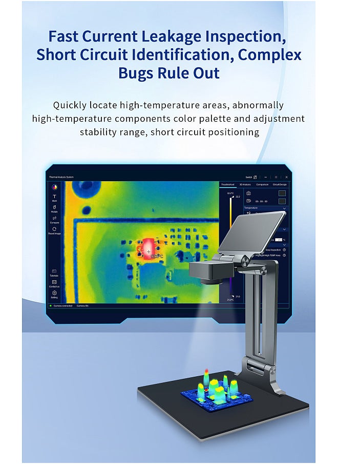 256*192 25Hz 3D Infrared Thermal Imager Analyzer for PCB Leakage Short Circuit Inspection Thermal Imaging Camera
