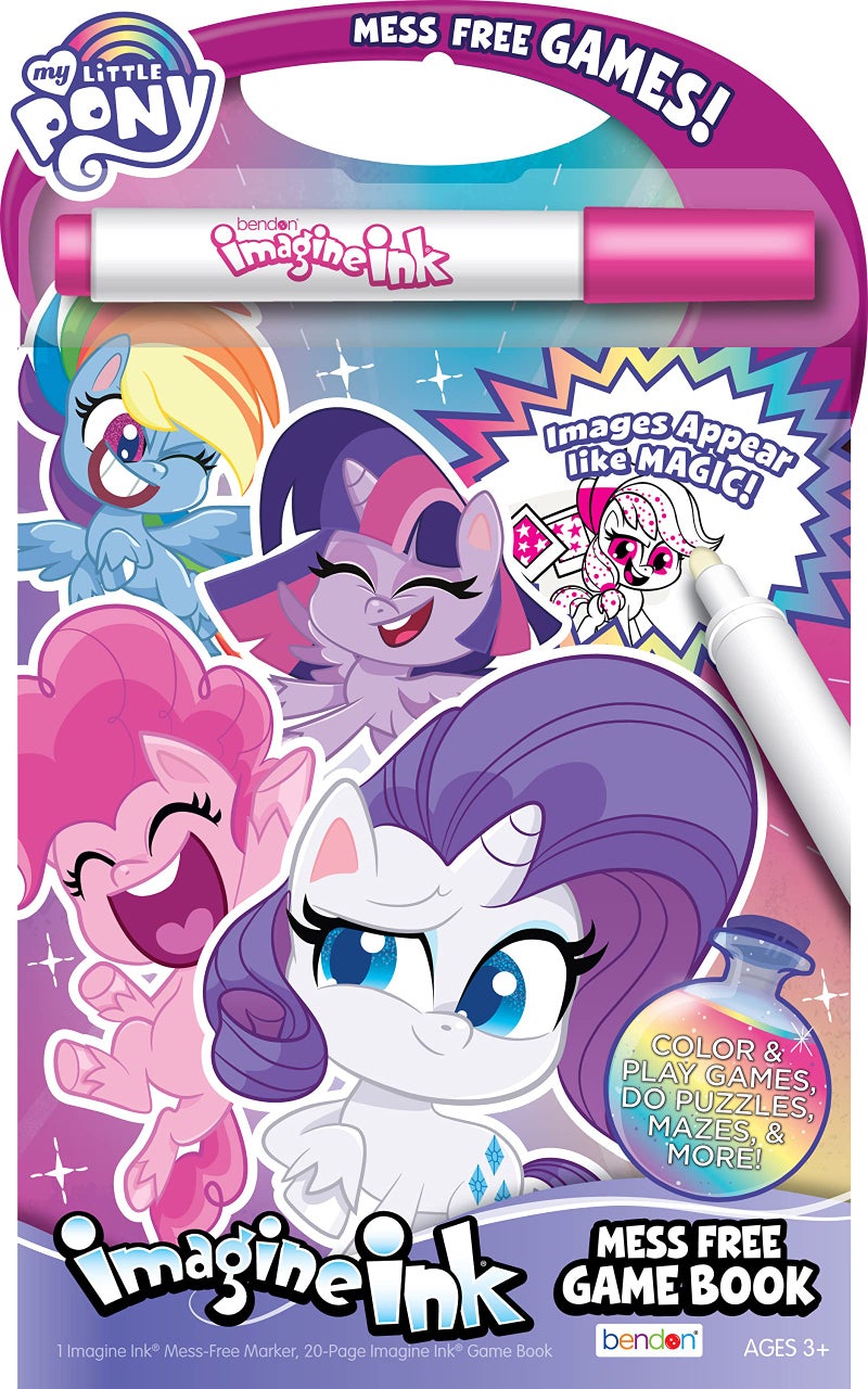 Bendon Publishing My Little Pony Hasbro 20-Page Imagine Ink Coloring Game Book with 1 Mess Free Marker 49934 Bendon - Image 1