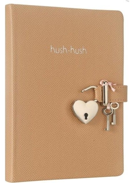 Victoria's Journals - Hush Hush Locked Pastel Notebook 80GR. 160 Yp.lines. Beige - Image 1