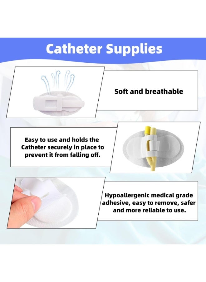 Generic 10Pcs Foley Catheter Stabilization Device, Catheter Tube Holder, Adhesive Catheter Urinary Leg Bag Legband Holder Catheter Supplies for Single/Double Tube, G Tube and Feeding Tube in Place  - Image 3