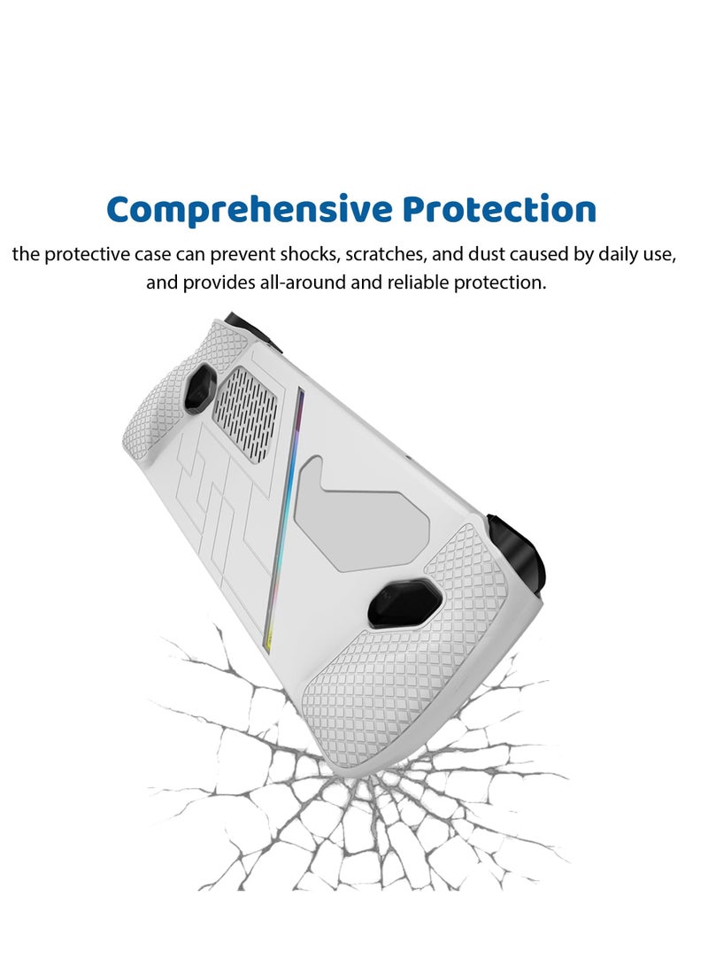 Excefore Protective Case for Rog Ally, Silicone Case with Kickstand, Compatible with ROG Ally Gaming Handheld, Protective Cover Skin Shock-Absorption and Anti Scratch, Anti Slip (White)  - Image 3