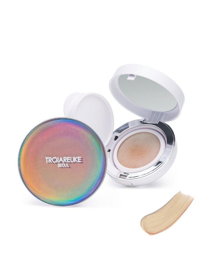 TROIAREUKE Seoul "Bridal" Cushion Foundation (Shade 22 Yellow Beige) Natural Coverage Foundation I Wedding Makeup For All Skin Types Glowingflawless Finish I Korean Aesthetic Makeup - Image 2