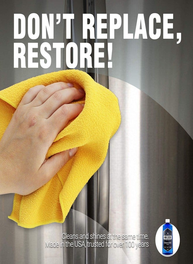 Milsek Stainless Steel Cleaner - Multipurpose Cleaning Supplies for Home and Kitchen Appliances, Sink, Stovetop, Dishwasher, Microwaves and Refrigerators - 12 Fl Oz (Pack of 4) - Image 3