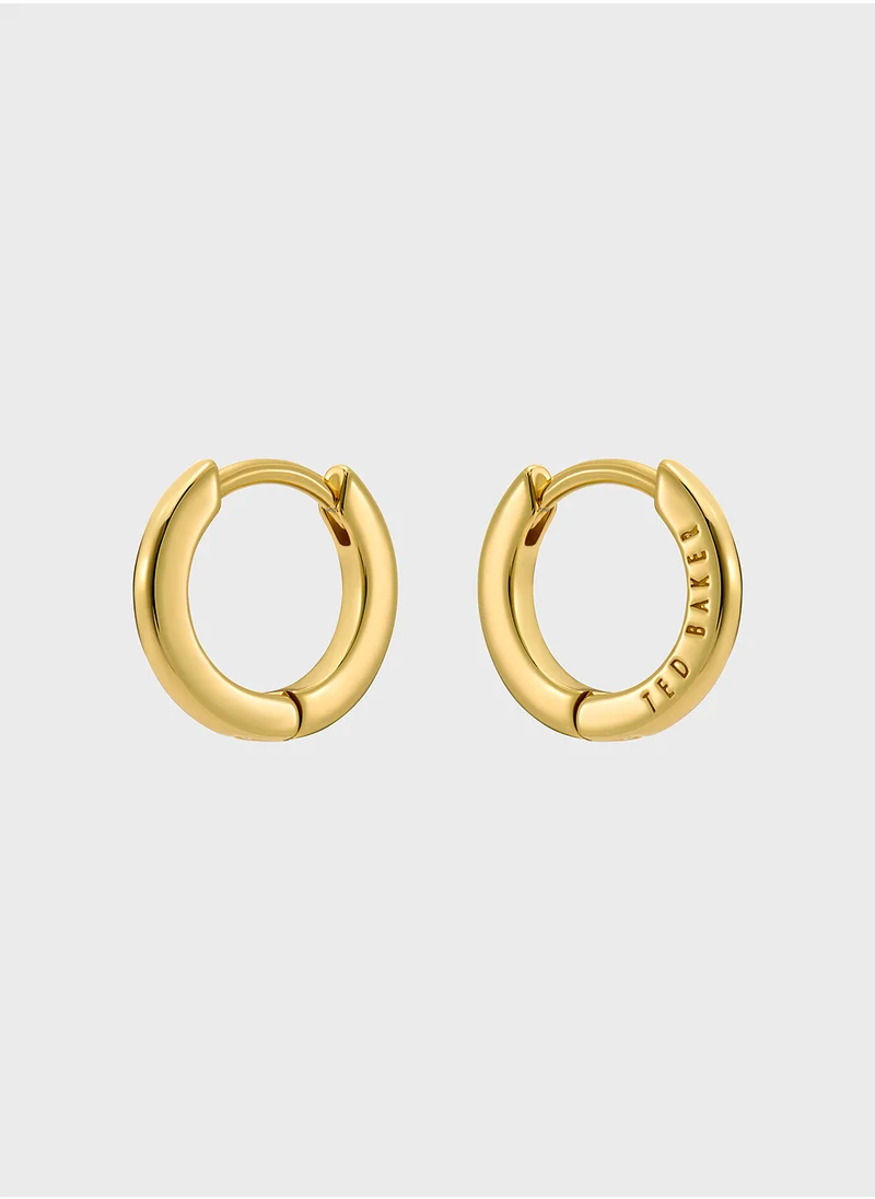 تيد بيكر Logo Detail Hoop Earrings