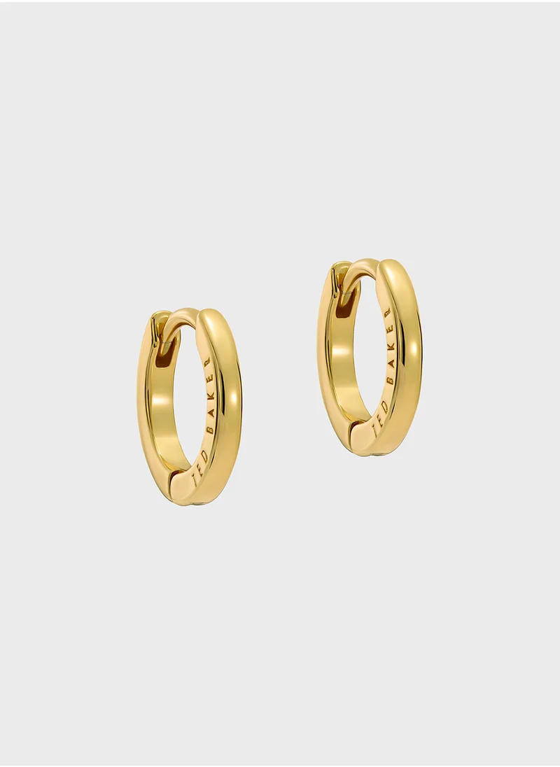 تيد بيكر Logo Detail Hoop Earrings