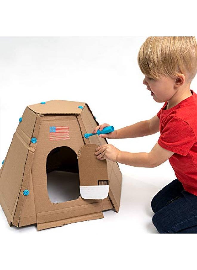JumpOff Jo Cardboard Construction Kit 36 Cardboard Screws, 1 Screwdriver, 1 Cardboard Saw For Stem, Engineering, Arts, And More, Ages 6+  - Image 5