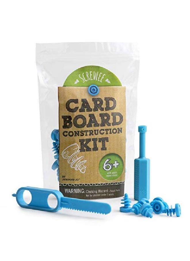 JumpOff Jo Cardboard Construction Kit 36 Cardboard Screws, 1 Screwdriver, 1 Cardboard Saw For Stem, Engineering, Arts, And More, Ages 6+  - Image 2