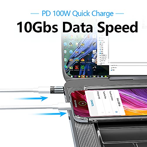 aucon Magnetic USB C Adapter, 24Pins Type C Connector, PD 100W Fast Charging 10Gbs Data Transfer - Image 3