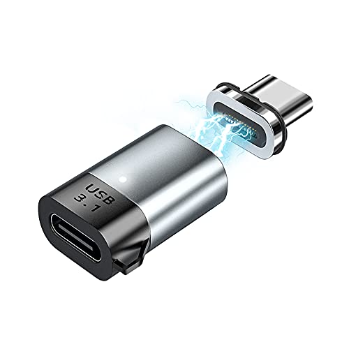 aucon Magnetic USB C Adapter, 24Pins Type C Connector, PD 100W Fast Charging 10Gbs Data Transfer - Image 1