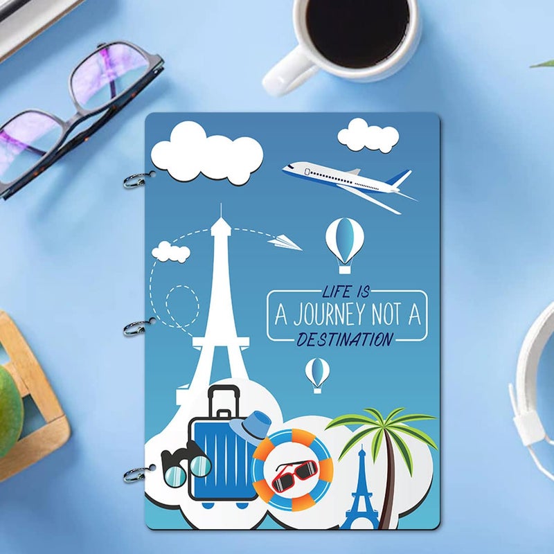 100Yellow ® Life Is A Journey Portrait Photo Album srapbook for capturing Travel and Adventures| 40 A4 pages | Size : 21 cm x 29.5 cm |Multicolour - Image 2