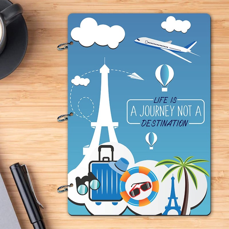 100Yellow ® Life Is A Journey Portrait Photo Album srapbook for capturing Travel and Adventures| 40 A4 pages | Size : 21 cm x 29.5 cm |Multicolour - Image 3