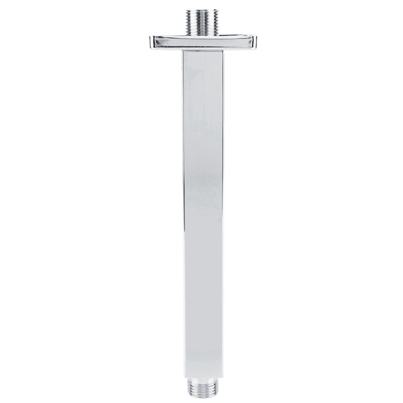 Square Shower Arm: 16 Inch Stainless Steel Structure, Sturdy Durable - Chrome Plated Corrosion Resistant, Universal G1/2" Thread Quick Install - Wall Or Ceiling Mount For Bathroom Concealed Shower Hea - Image 2