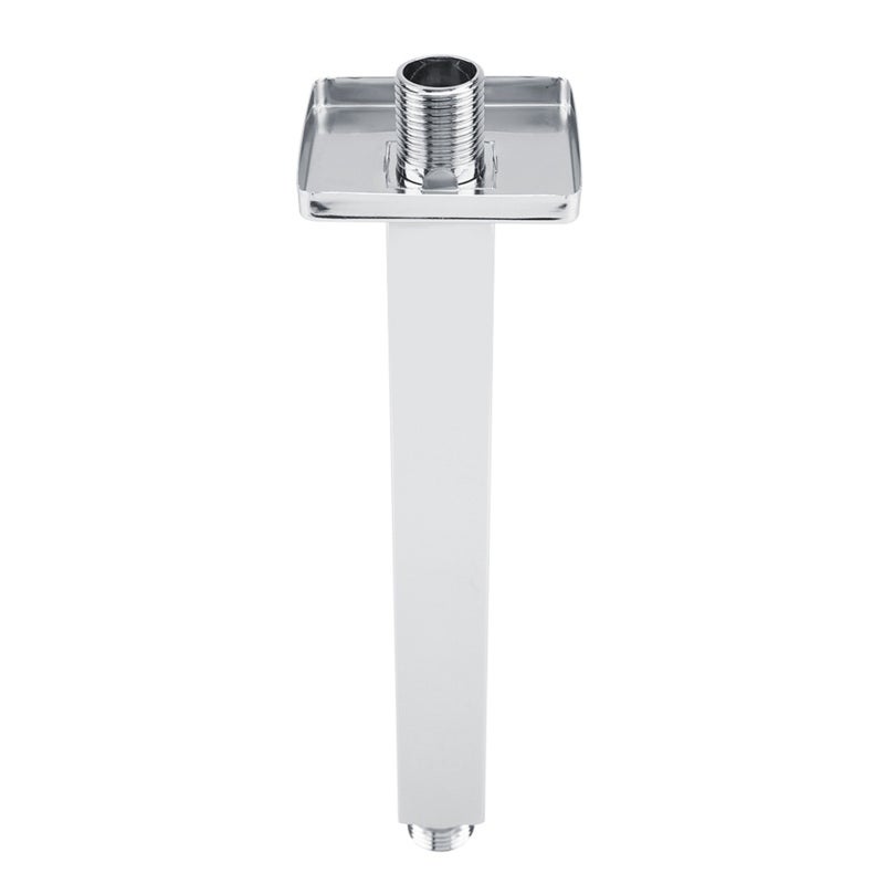 Square Shower Arm: 16 Inch Stainless Steel Structure, Sturdy Durable - Chrome Plated Corrosion Resistant, Universal G1/2" Thread Quick Install - Wall Or Ceiling Mount For Bathroom Concealed Shower Hea - Image 1