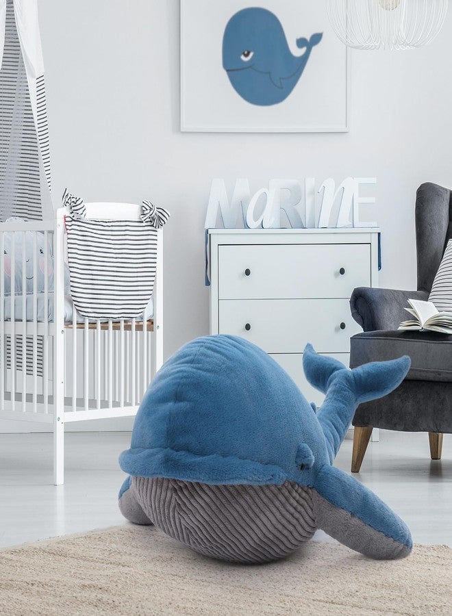 MaoGoLan 43 inch Stuffed Whale Big Plush Pillow Blue Whale 4ft Humpback Toy for Kids Girls Pregnant Women Adults, Ocean Sealife Lovers Gifts for Valentine's Day Christmas Birthday - Image 4