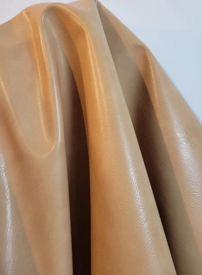 NAT LEATHERS جلد نات | ملاءة من الجلد الصناعي النباتي الناعم بلونين (معتمد من منظمة بيتا) | ياردة واحدة (36 × 54 بوصة) مقطوعة بالياردة، جلد نابا صناعي بسماكة 0.9 مم للتنجيد | 36 × 54 بوصة - Image 3