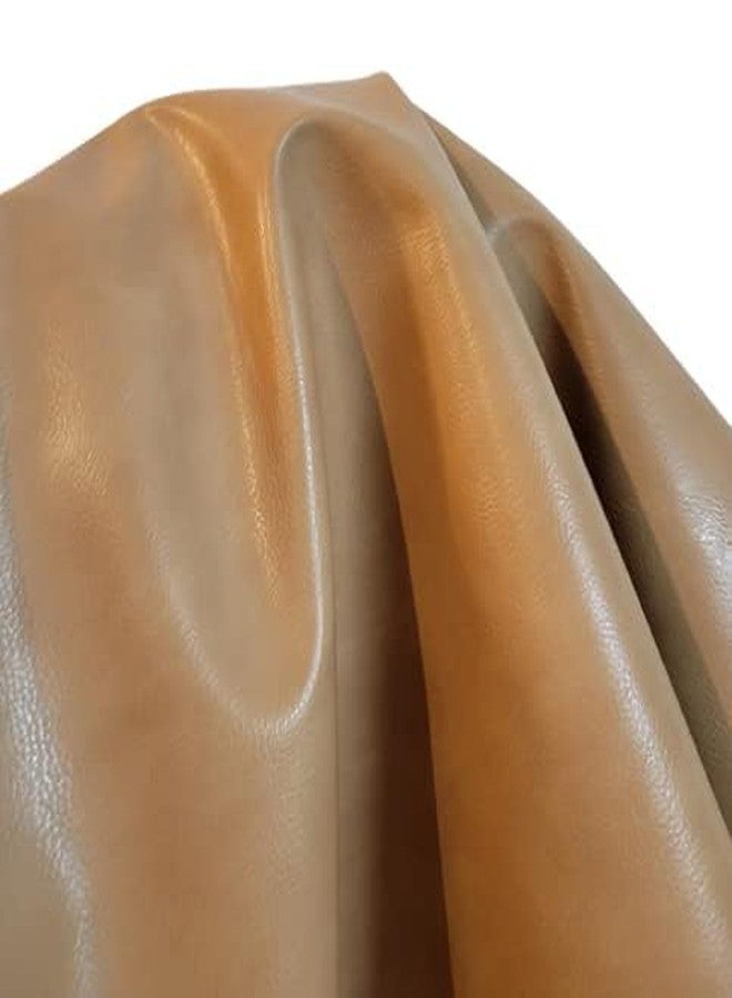 NAT LEATHERS جلد نات | ملاءة من الجلد الصناعي النباتي الناعم بلونين (معتمد من منظمة بيتا) | ياردة واحدة (36 × 54 بوصة) مقطوعة بالياردة، جلد نابا صناعي بسماكة 0.9 مم للتنجيد | 36 × 54 بوصة - Image 2