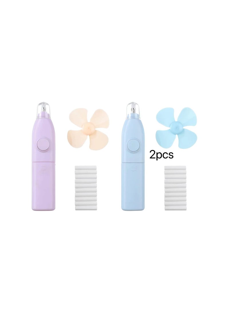Generic 2Pcs Electric Eraser Pen Refill Erasers Automatic Fan Drawing Painting Writting Sketch Kits Students Supplies for School Office  - Image 1
