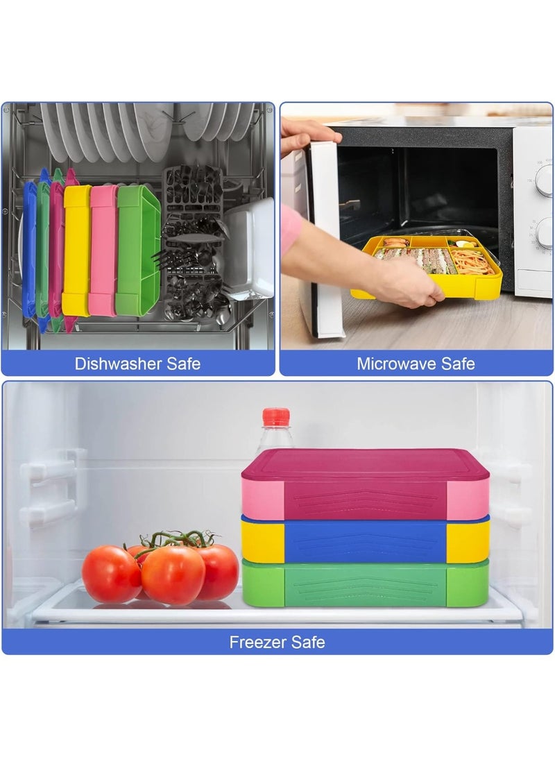 علبة غداء بينتو للأطفال والكبار، حاوية طعام مع أدوات المائدة، مقاومة للتسرب، آمنة للميكروويف والغسالة، خالية من BPA - Image 5