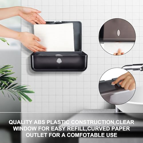 TOBEFORT Touchless Paper Towel Dispenser Wall Mount, No Drilling Waterproof/Dustproof Multifold Tissue Holder for Home Kitchen Office Bathroom Toilet… - Image 2