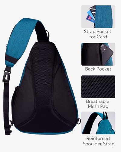 WATERFLY Sling Bag Sling Backpack Small Crossbody Shoulder Bag for Men Women Traveling Cycling Hiking Daypack - Image 5