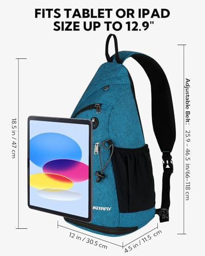 WATERFLY Sling Bag Sling Backpack Small Crossbody Shoulder Bag for Men Women Traveling Cycling Hiking Daypack - Image 2
