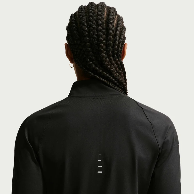 نايكي قميص جري نسائي بسحاب كامل بتقنية دراي-فِت