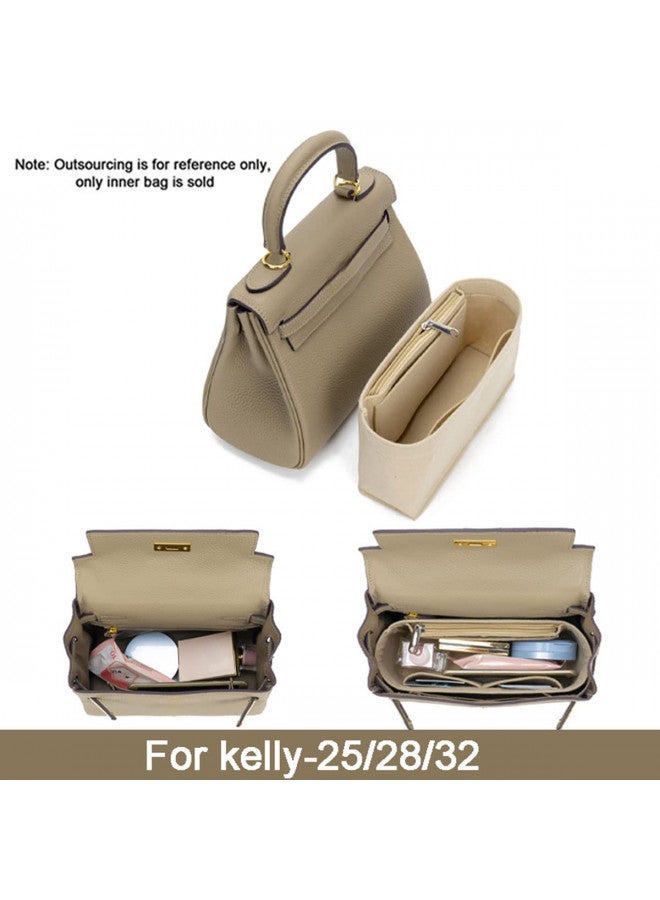 Lckaey Purse Organizer insert for Handbag Kelly 25 organizer1011Beige-S - Image 4