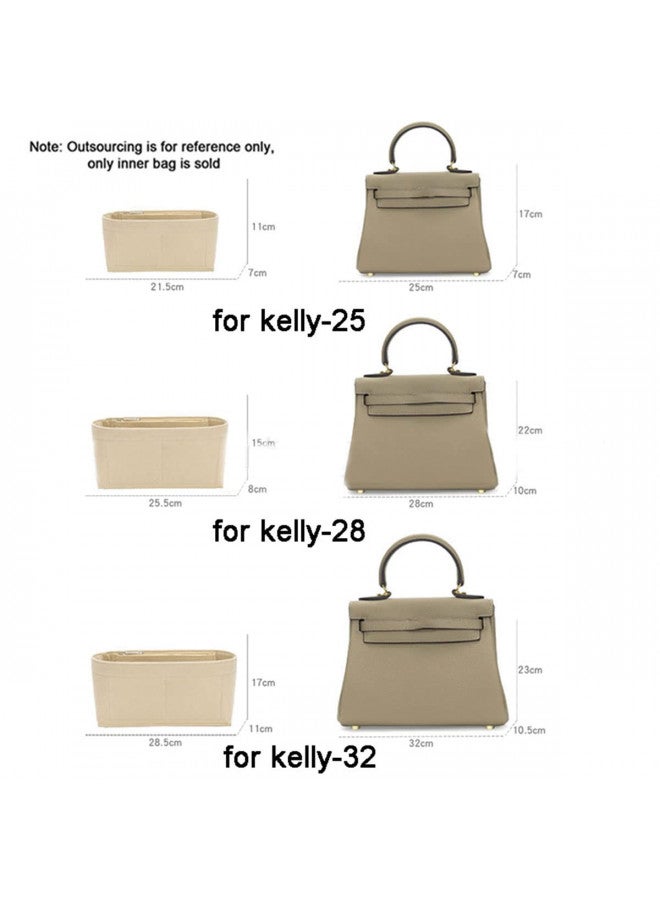 Lckaey Purse Organizer insert for Handbag Kelly 25 organizer1011Beige-S - Image 3