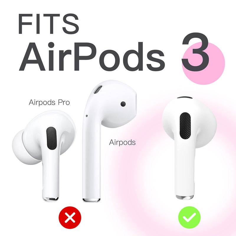 DamonLight Upgraded Cover for AirPods 3 [Fit in Case] Anti Scratches Add Grip Sport Ear Tips [US Patent Registered] Compatible with AirPods 3rd Generation (White) - Image 5