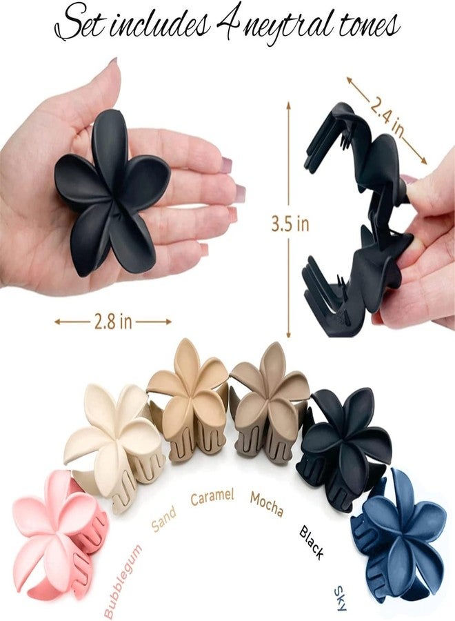 MIKONIKO 6 PCS Flower Hair Claw Clips Nonslip Matte Hair Clips for Women Thick Hair to Thin Hair Styling Accessories Cute Claw Clips Hair Clip Multicolor - Image 4