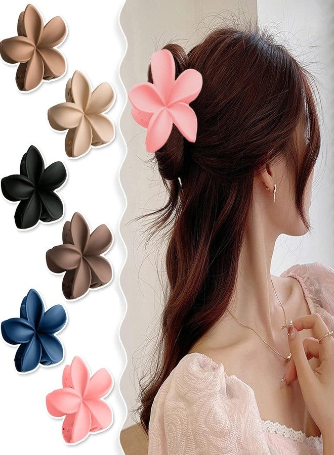 MIKONIKO 6 PCS Flower Hair Claw Clips Nonslip Matte Hair Clips for Women Thick Hair to Thin Hair Styling Accessories Cute Claw Clips Hair Clip Multicolor - Image 2